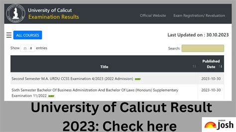 www.uoc.ac.in university of calicut|University of Calicut :: Online Results.